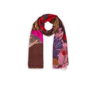 Premium Schal aus Wollmischung mit Leopardendruck rot - Gr. - one size