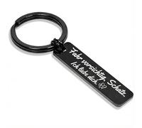 PREMIUM Schlüsselanhänger mit Gravur Fahr vorsichtig Mama Papa Oma Opa Bruder Schwester Schatz als Glücksbringer und Schutzengel - Keychain für deinen Lieblingsmensch (Schatz)