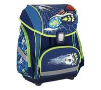 PREMIUM SPIRIT TTS Schulranzen-Set Schulrucksäcke Schultasche Teenager Jugendliche Kinder Reflektierender Schulrucksack Ergonomische Super Leicht Set für Schule Grundschule Kinderrucksäcke "FOOTBALL GOAL 3D" SMART 5-tlg. (LED Schloss)