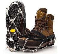 Premium Steigeisen für Bergschuhe mit 19 Spikes - Profi Anti-Rutsch Schuhkrallen für Schnee & EIS - Winter Grödel Spikes für Schuhe - Schuh-Ketten zum Wandern - Grödeln Eisspikes