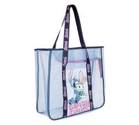 Premium Stitch Badetasche Damen und Mädchen Tote Netz - Große Transparente Strandtasche Stitch, Halbtransparente Netz Tote Bag Leicht und Geräumig, Strandtasche, Schwimmbad Sommer