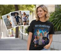 Premium T Shirt mit Fotocollage - 90s Design