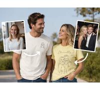 Premium T-Shirt mit Line Art