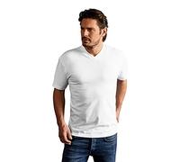 E3025 Promodoro Herren Premium V Ausschnitt T-Shirt Kurzarm White L