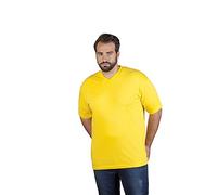 Premium V-Ausschnitt T-Shirt Plus Size Herren, Gelb, 5XL