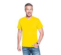 Premium V-Ausschnitt T-Shirt Plus Size Herren, Gelb, 5XL