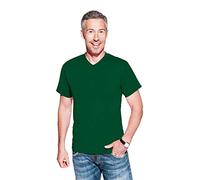 Premium V-Ausschnitt T-Shirt Plus Size Herren, Waldgrün, 5XL