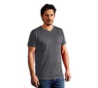 E3025 Promodoro Herren Premium V Ausschnitt T-Shirt Kurzarm Steel Grey (Solid) 3XL