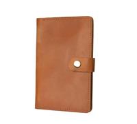 Premium wasserdichte Reisekartenhülle aus PU-Leder für Dokumente, Reisepässe, Kreditkarten und Notizbuch, Business-Essential, Reisebrieftasche, Gelb-Braun, M, Mass Beauty