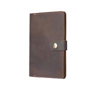 Premium wasserdichte Reisekartenhülle aus PU-Leder für Dokumente, Reisepässe, Kreditkarten und Notizbuch, Business-Essential, Reisebrieftasche, dunkelbraun, M, Mass Beauty