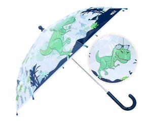 Prêt Kinder-Regenschirm ? 71 cm Dino-Design, blau & durchsichtig