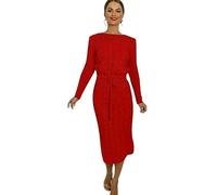Pretty Attitude Strick-Midikleid für Damen, für den Winter, Wollkleid