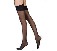 Pretty Polly Damen Day to Night 15d Sheer Stockings 2pp Strumpfhose, 15 DEN, Schwarz (Black Black), Large (Herstellergröße: ML) (3er Pack)