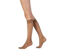 Pretty Polly Damen Medium Support Knee Highs 2pp Kniestrümpfe, 15 DEN, Beige (Nude Nude), One Size (Herstellergröße: OS) (3er Pack)