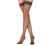 Pretty Polly Damen Nylons 10d Gloss Lace Hold Up Strumpfhose, 10 DEN, Schwarz (Blk Barely Black), Medium (Herstellergröße: SM)