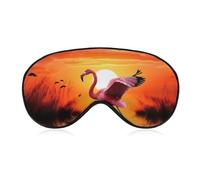 Pretty Sunset Flamingo Augenmaske, seitliche Schlafmaske, leichte Augenbinde, Schlafmaske, Nasenpolster und Gummiband für Kinder, Frauen und Männer