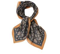 Prettystern Baumwolle & Seide Mix handrolliert 65/65 cm Damen Herren Sommer Frühling Seiden-halstuch Nickituch Dunkelblau SC51