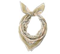 Prettystern Baumwolle & Seide Mix handrolliert 65/65 cm Damen Herren Sommer Frühling Seiden-halstuch Nickituch Hellgrün SC52