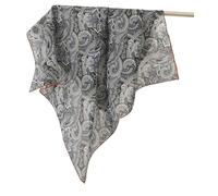 Prettystern Baumwolle & Seide Mix handrolliert 65/65 cm Damen Herren Sommer Frühling Seiden-halstuch Kopftuch Paisley Dunkelblau SC19