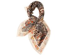 Prettystern Baumwolle & Seide Mix handrolliert 65cm Damen Herren Sommer Seiden-halstuch Kopftuch Nickituch Paisley Floral Creme SC37