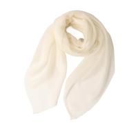 Prettystern Damen Kaschmir-Wolle leicht dünn Ring Halstuch aus feiner 200 garn Cashmere Fäden für Frühling Sommer - Weiß