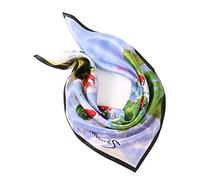 Prettystern Damen Seide Bandana Claude Monet Nickituch Seiden-Halstuch P851 Seerosen Wasserlilien