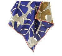 Prettystern doppelseitig doppelface Woll-seide 65/65 cm Seiden-Halstuch Bandana Wolltuch Damen braun Linientanz SW26