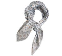 Prettystern handrolliertes Seide Halstuch Damen Herren 100% Seide Nickituch Bandana Stirntuch Sommer Frühling 25 Hellblau Paisley