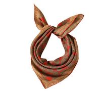 Prettystern handrolliertes Seiden-Halstuch Damen Herren reine Seide Bandana Stirntuch Sommer Frühling Seiden-Tuch 47 Rot Paisley