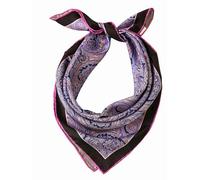 Prettystern Seidenhalstuch Damen Herren Nickituch Sommer Frühling Kopfband Bandana Stirntuch Paisley Violett Schwarz 66B
