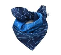 Prettystern Unisex handrolliertes SeidenHalstuch Seide Nickituch Bandana Stirntuch kleines Seidentuch für Damen Herren 08 Blau