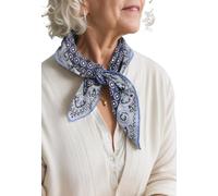 Prettystern Unisex handrolliertes SeidenHalstuch Seide Nickituch Bandana Stirntuch kleines Seidentuch für Damen Herren 15 Blau