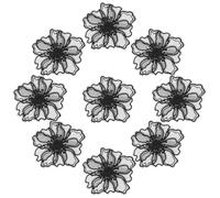 PRETYZOOM 10 Stück Bunte Organza Spitzenblumen Aufnäher zum Aufnähen 3d Florale Stickerei Abdeckbare Löcher Verblasst nicht Leicht für Selbstgemacht Kleidung und Reparatur