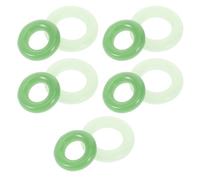 PRETYZOOM 10 Stück Glas Fingerringe 20mm 25mm in Grün mit Quasten Verbindern Leichter Selbstgemacht Modeschmuck für Buyao Haarnadeln und Schmuckherstellung