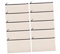 PRETYZOOM 10 Stück Teiliges Canvas Zipper etui Sublimationsfähige Kosmetiktaschen und Federmäppchen Hitzebeständig Langlebig Praktische Aufbewahrungstaschen für Reise Schule und