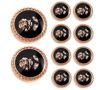 PRETYZOOM 10 Stück Vintage Knöpfe aus Zinklegierung Runde Rosenmuster Dekorative Knöpfe für Anzüge und Mäntel Robust und Elegant Geschenk für Kleidung