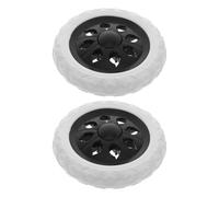 PRETYZOOM 2 Stück Einkaufswagenräder aus Kunststoff und Pu Robuste Ersatzräder für Einkaufswagen mit Treppensteigerfunktion für Supermarktshopping und Leichte Montage