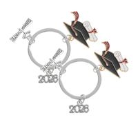 PRETYZOOM 2 Stück Graduation Keychain mit Metall Bachelor Cap und Buch Anhänger Langlebiger Abschluss-schlüsselanhänger als Geschenk für Schüler Studenten Männer und Frauen Stilvolles