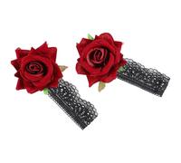 PRETYZOOM 2 Stück Halloween Geschenkideen Schwarze Spitzenarm Rosen | Cloth, Retro Unique Fashion, für Hochzeiten und Geburtstage, Armschmuck für Frauen