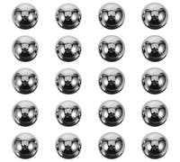 PRETYZOOM 20 Stück Silberne Metall Knöpfe für Kleidung aus Legierung 20mm Shanks Knopf Elegant und Langlebig zur Dekoration von Anzügen und Mänteln