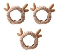 PRETYZOOM 3 Stk Spa-stirnband Für Frauen Rentier-stirnband Haarband Zum Waschen Des Gesichts Rentiergeweih Make-up- Zubehör Herbst Und Winter Damen