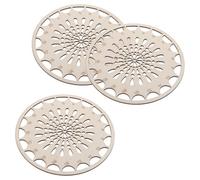 PRETYZOOM 3 Stück Holz Kreuzstichgarn Organizer Tragbare Stickgarn Aufbewahrungsschalen Kompakte Nähzubehör Boxen für Stick und Nähmaterialien