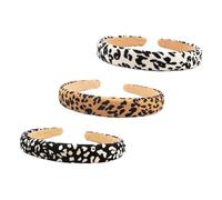 PRETYZOOM 3 Stück Leoparden Haarband Fashion Stirnbänder Für Frauen Mädchen Elastisch Langlebig Party Alltags Haarschmuck Modisches Haarband Zubehör