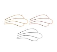 PRETYZOOM 3 Stück Metall Haarkämme U Förmige Französische Haarnadeln Hochsteckfrisuren Haarstyling Zubehör für Damen Roségold Gold Silber