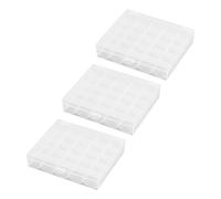 PRETYZOOM 3 Stück Spulengehäuse aus Transparentem Kunststoff mit 25 Fächern Leichte und Tragbare Aufbewahrungsbox für Nähzubehör und Bastelbedarf