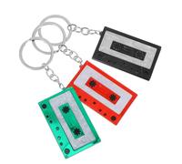 PRETYZOOM 3stücke Acryl Schlüsselanhänger Im Retro Kassettenstil Jahre Für Handtasche Rucksack Geldbörse Mit Geometrischem Design Als Modisches Accessoire Für Frauen Teenager Mädchen