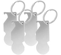 PRETYZOOM 4 Stück Einkaufswagenmarke aus Zinklegierung Metall Schlüsselanhänger mit Einfachem Design Praktisches Einkaufswagen Tool für Alltag und Taschenanhänger