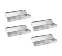 PRETYZOOM 4 Stück Federmäppchen Aus Weißblech Rechteckige Metallbox Mit Deckel Geräumige Stiftebox Für Schüler Wasserfester Schreibwarenhalter Für Schule Und Büro