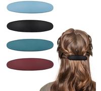 PRETYZOOM 4 Stück-pack Französische Flache Haarspangen Gebogenes Design für Damen Rutschfeste Haarklammern Vielseitig Modische Farben Haar Accessoires