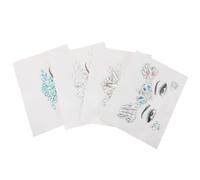PRETYZOOM 4 Stück pack Glitzer Strass Gesichtsschmuck Rhinestone Tattoos ohne Kleber Gesundes Material für Damen und Beim Basteln und Festival